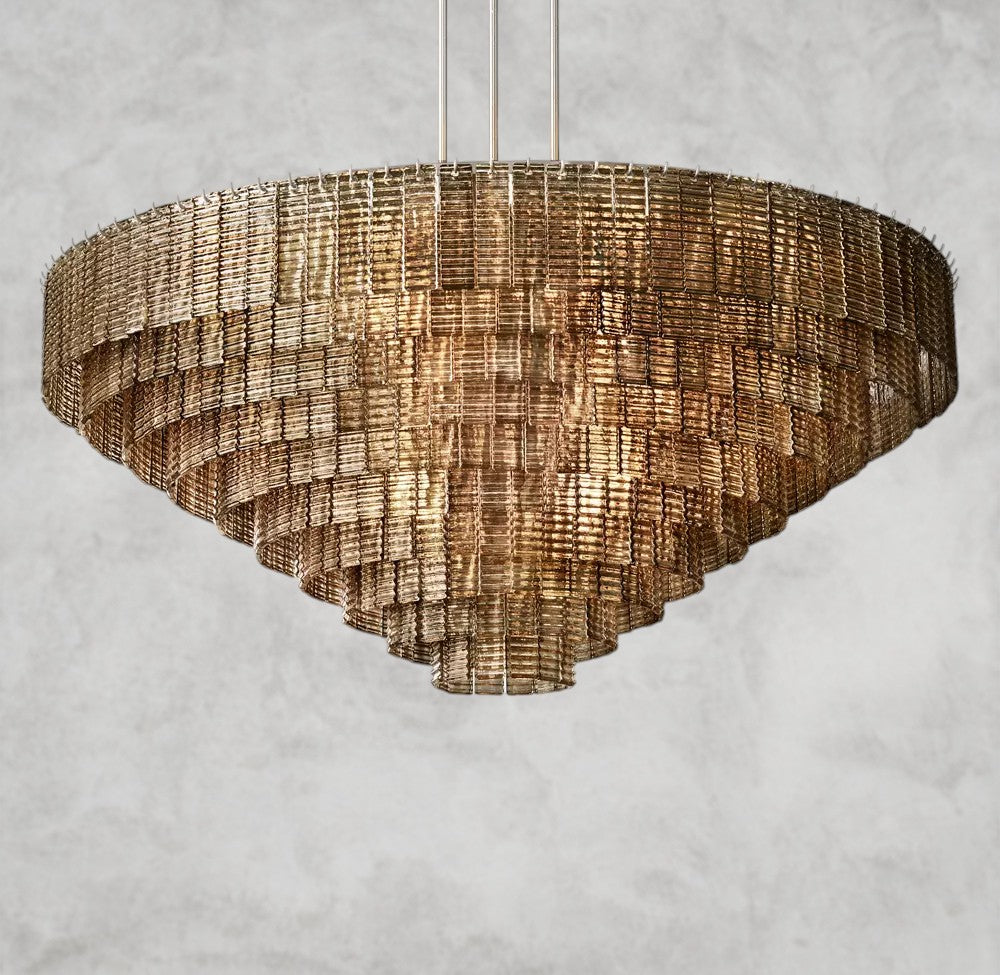 Sirene Smoke Glass Round Chandelier 41", 52", 65"